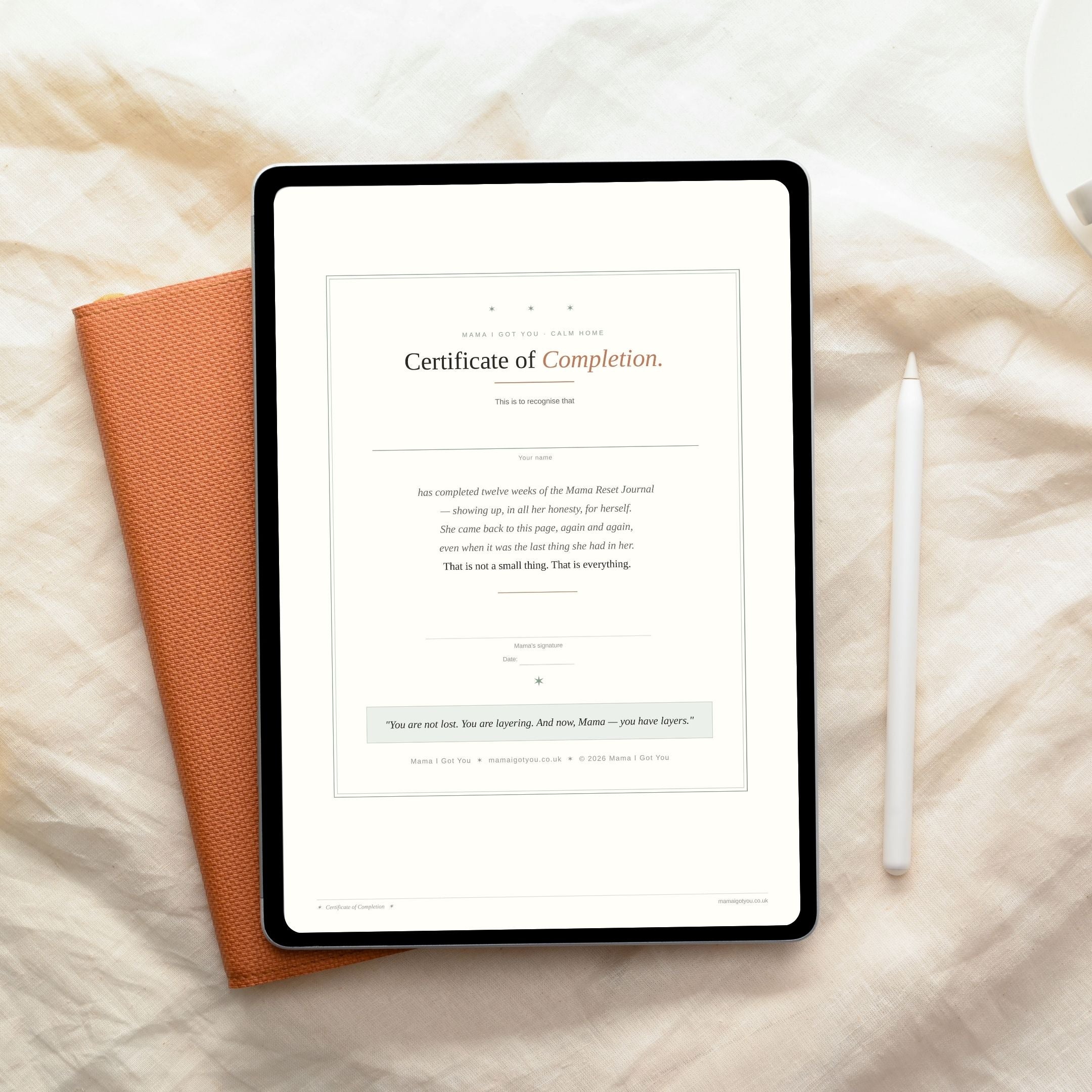 Mama Reset Journal